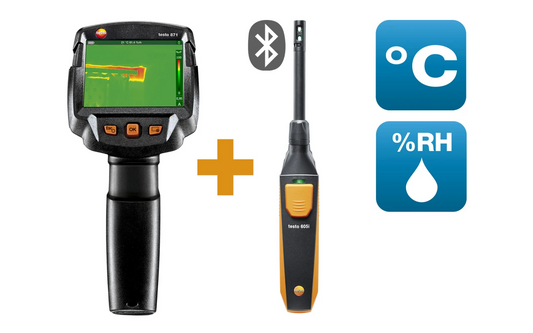 Testo 871 Bygningdiagnosekit - Termisk kamera testo 871 med Bluetooth fuktighetsmåler testo 605i